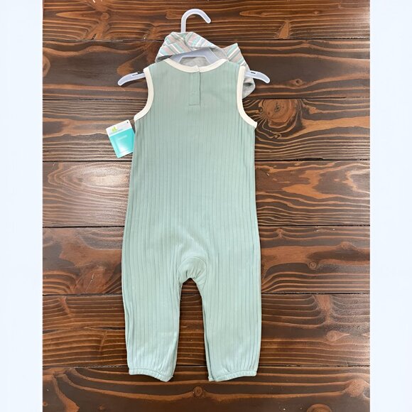 5/$20 NEW 2Pc 3-6M Infants Easter Romper & Bib Outfit - Picture 4 of 5